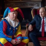 Vladimir Putin and his clown, Donald "Joke" Trump jester