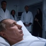 Vladimir Putin in hospital bed Vampire hunter wooden stake