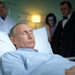 Vladimir Putin in hospital bed Vampire hunter wooden stake