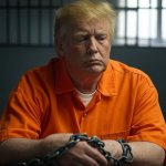 Donald Trump in a prison cell Convict Felon Republican