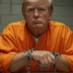 Donald Trump in a prison cell Convict Felon Republican