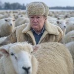 Donald Trump sheeple sheep sheepskin hat