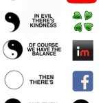 Social Media Slander | image tagged in yin and yang | made w/ Imgflip meme maker