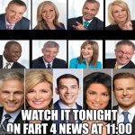 watch it tonight on fart 4 news at 11:00 template