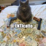 ENTJcatto | ENTJcatto | image tagged in get rich cat,entj,cat,mbti,myers briggs,personality | made w/ Imgflip meme maker