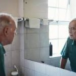 Old Man Looking In Mirror