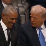 Trump makes Obama Laugh