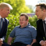 Donald Trump Elon Musk Down Syndrome man