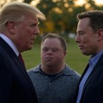 Donald Trump Elon Musk Down Syndrome man