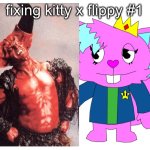 kitty x satan (very canon) | fixing kitty x flippy #1 | image tagged in flippy x kitty drawn by el gato,satan | made w/ Imgflip meme maker