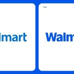 Old and new Walmart logo