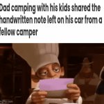 Handwritten note | image tagged in gifs,blank white template,letter,memes,car,camper | made w/ Imgflip video-to-gif maker