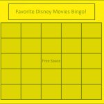 favorite disney movies bingo