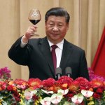 Xi Jinping holding wine glass