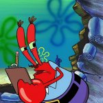 Mr Krabs Writing on Clipboard