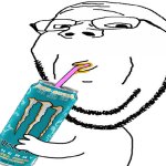 Soyjak drinks monster energy drink