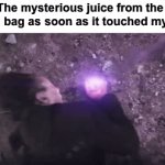 The Trash Juice | The mysterious juice from the trash bag as soon as it touched my leg | image tagged in gifs,memes,funny,relatable,trash,starlord | made w/ Imgflip video-to-gif maker