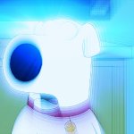 Brian Griffin With Blue Eyes Shocked Reaction Blur Meme