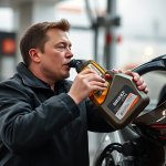 Elon Drinking Gas