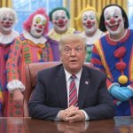 Donald Trump Oval Office clowns President Republicans