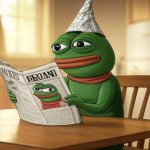 Pepe reading The Pepe Times