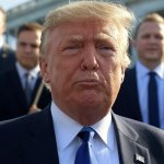 Donald Trump oaf surrounded by idiots