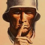 blank "Keep Quiet." WW2 Propaganda Poster