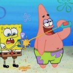 Patrick Spraying SpongeBob's Camera