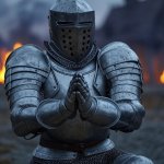 knight in prayer