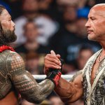 Roman Reigns and The Rock handshake