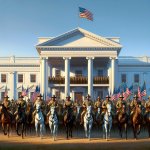 U.S. cavalry arrives at the White House