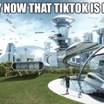 We are free | SOCIETY NOW THAT TIKTOK IS BANNED: | image tagged in the future world if,tiktok,tiktok banned,society if,memes | made w/ Imgflip meme maker