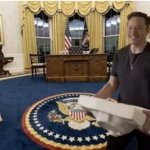 Elon Musk with sink in Oval Office