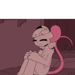Reggie the gay rat about to sleep