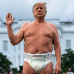 Donald trump taking oath wearing diapers white house