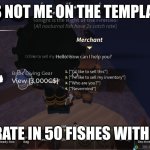 Kings rod that at least got good resillience | NO, IT'S NOT ME ON THE TEMPLATE BUT; I GOT 40 CRATE IN 50 FISHES WITH KINGS ROD | image tagged in sea mine fisch | made w/ Imgflip meme maker