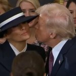 Trump kissing Melania