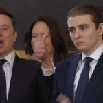 Elon Musk thumbs up Barron Trump