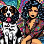 Chola girl and her dog