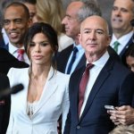 Lauren Sánchez with Jeff Bezos at Inauguration