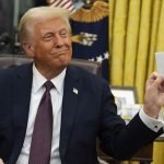 Donald Trump with letter