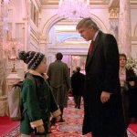 Trump home alone