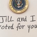 Joe Biden note to Donald Trump