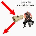 Pass the sandvich down GIF Template