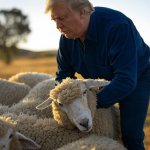 Trump sheep behind MAGA sheering