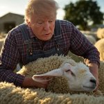 Trump sheep behind MAGA sheering