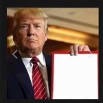 Trump blank sign