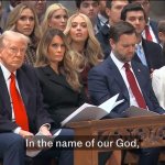 Trump and Family in Church