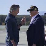 Newsom Points Finger at Trump meme