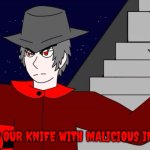 Pulls out knife with malicious intent